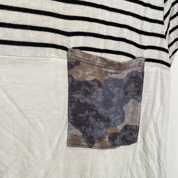 Lovely Melody Striped/Camo Color block T-Shirt - Picture 3 of 5